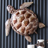 Capiz Brown Turtle Wall Art