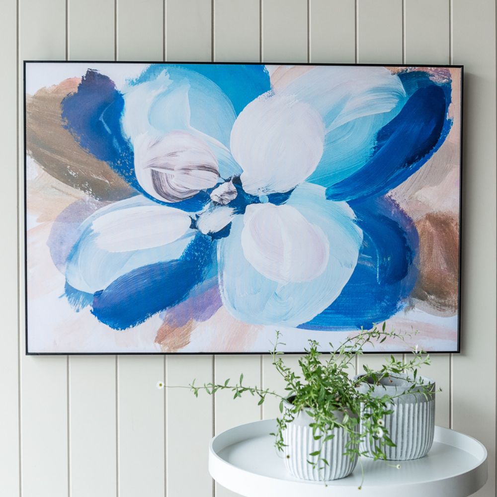 Blue Flower Canvas Wall Art