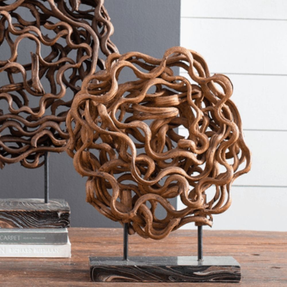 Curly Teak Root Table Décor - Small