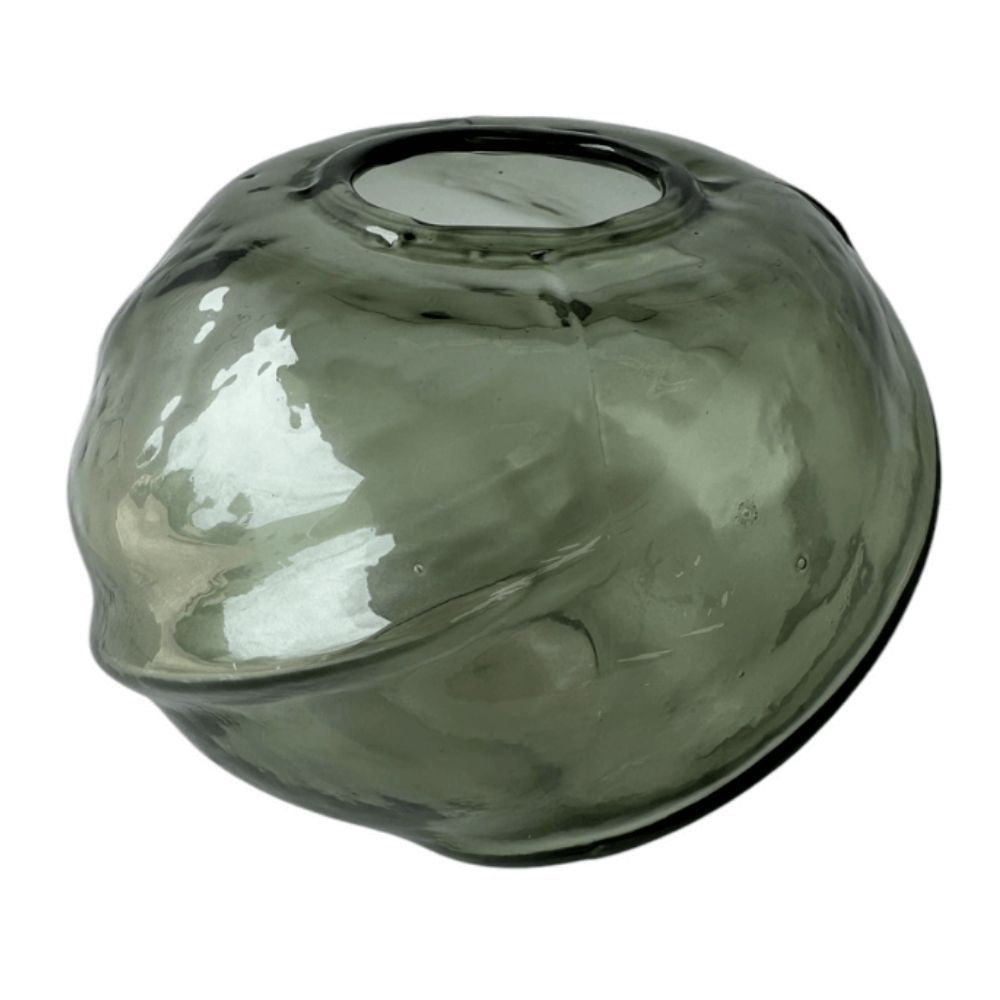 Carly Glass Vase/T-Lite Holder - Dark Green (Set of 2)