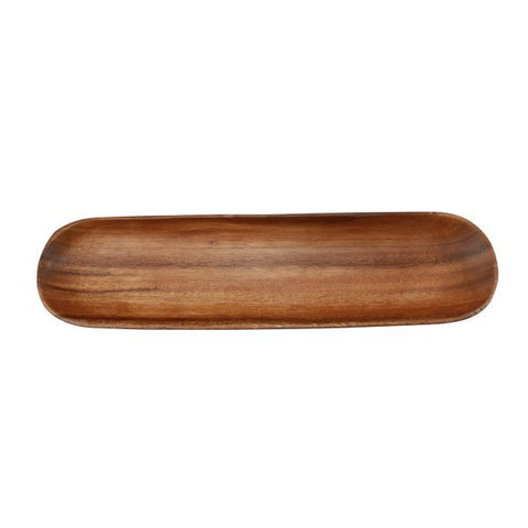 Acacia Wood - Rectangle Tray w Curved Ends