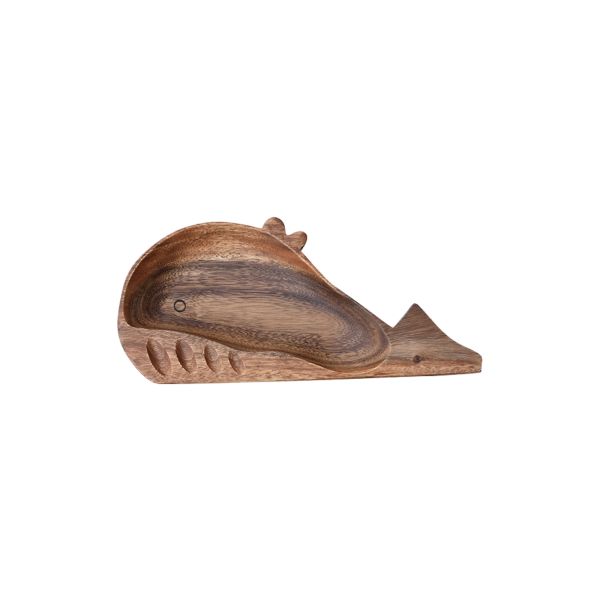 Acacia Wood - Whale Shaped Kids Plate